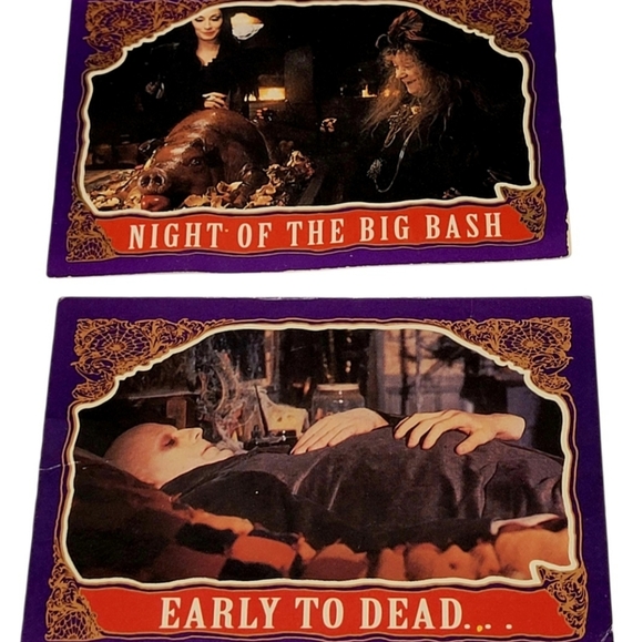1991 Topps The Addams Family #32 Early To Dead & #68 Night Of The Big Bash Cards - Picture 11 of 15